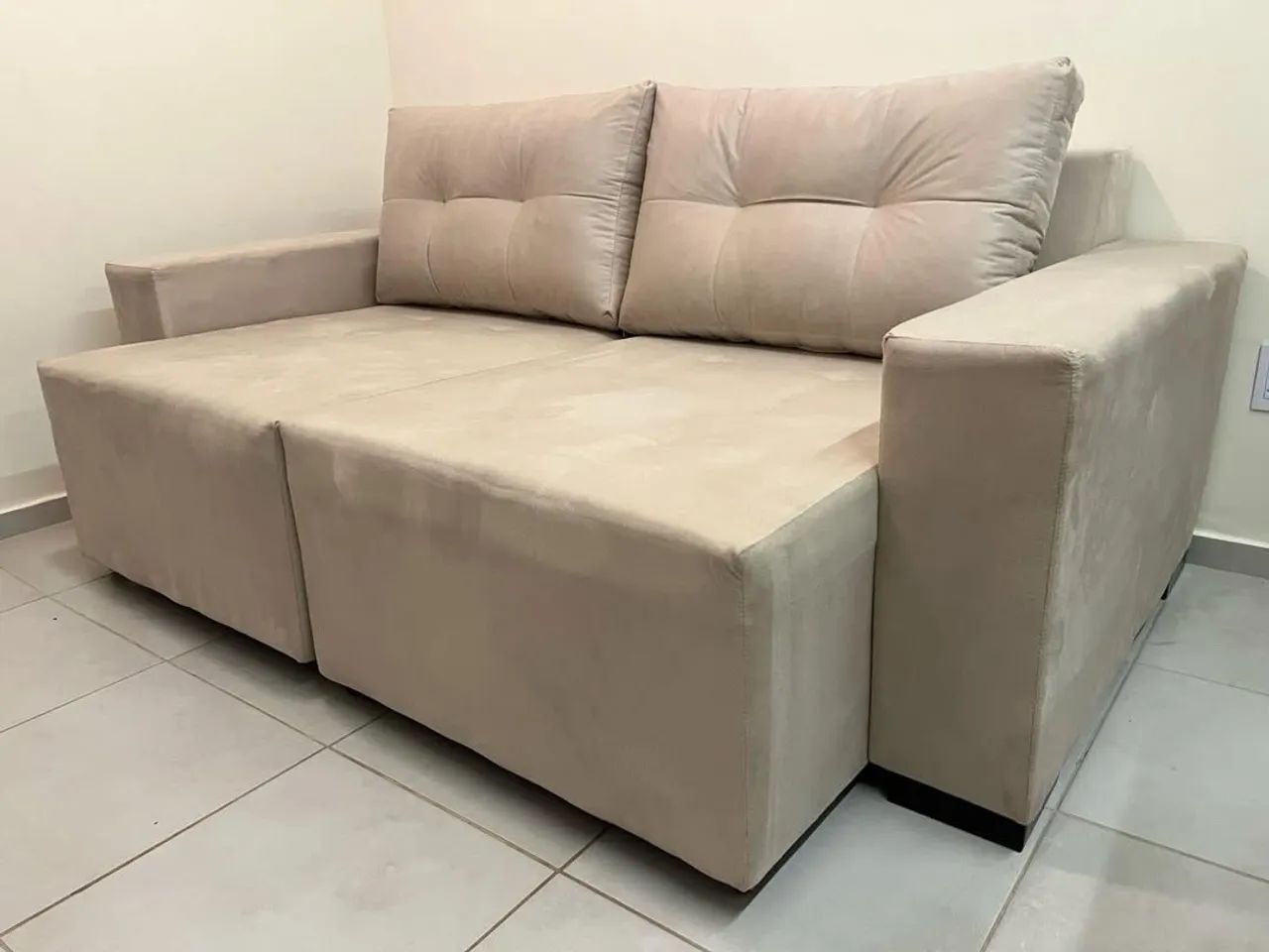 Queima de estoque! Sofá retrátil modelo 2 lugares  - Foto 2