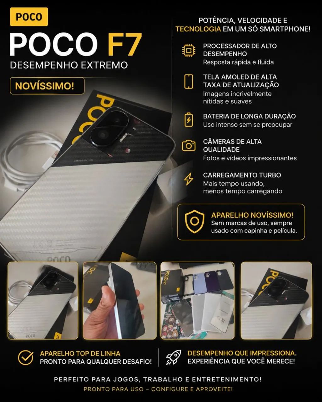 Celular poco F7 aceito troca por outro celular 