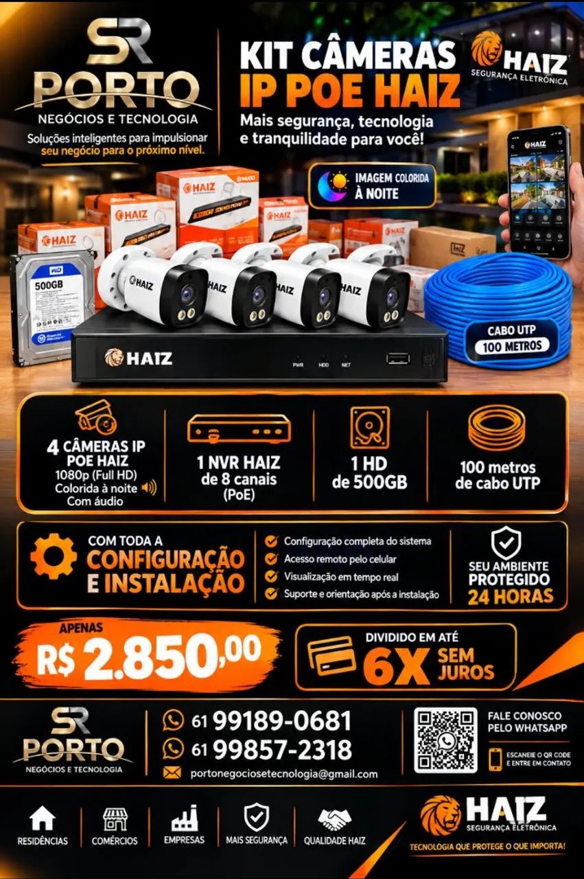 CÂMERAS IP POE COM ÁUDIO  - Foto 4