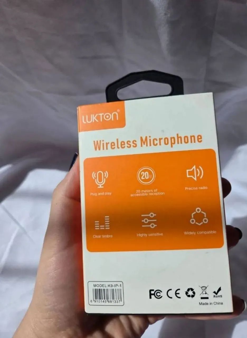 MICROFONE DE LAPELA SEM FIO LUKTON - Foto 5