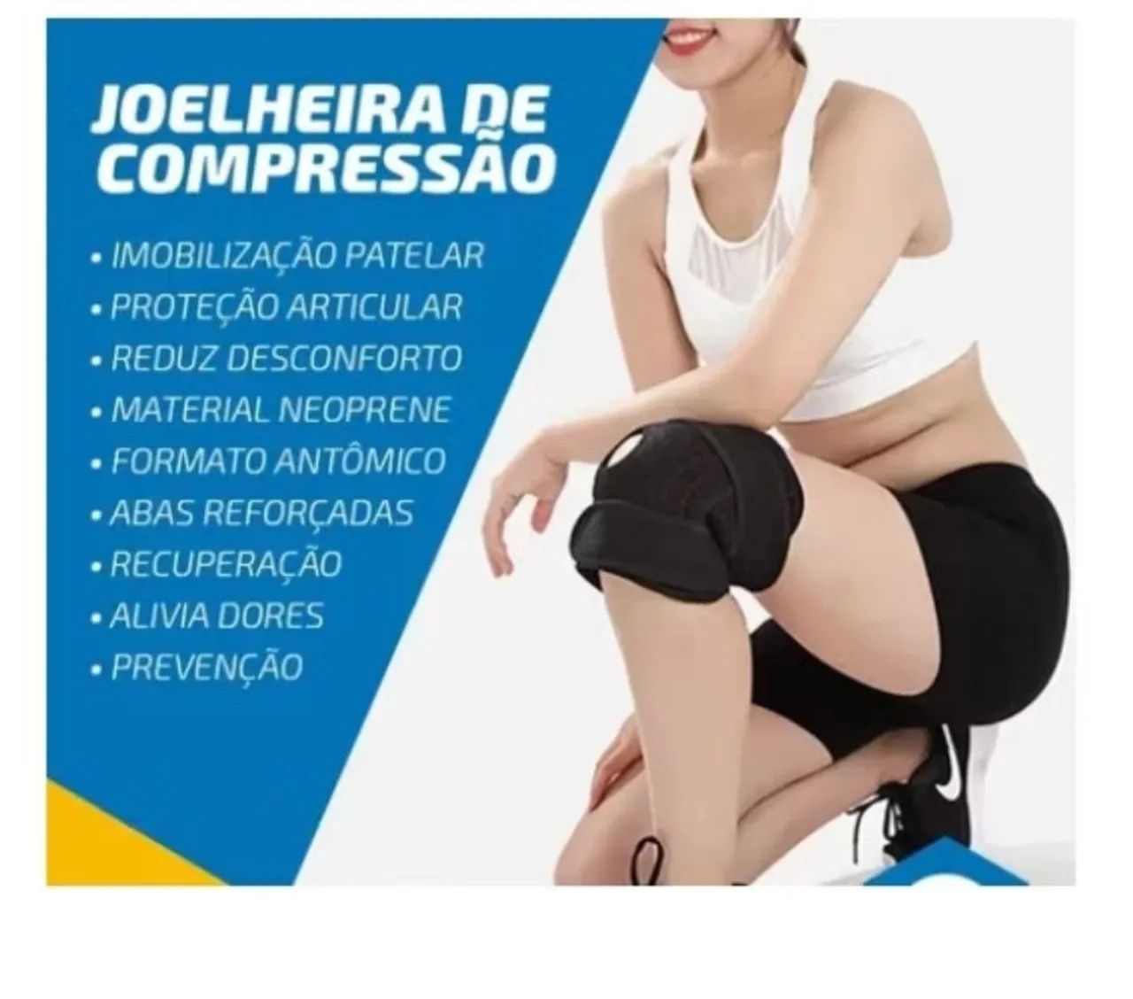 Joelheira patelar aberta ajustável excelente qualidade 