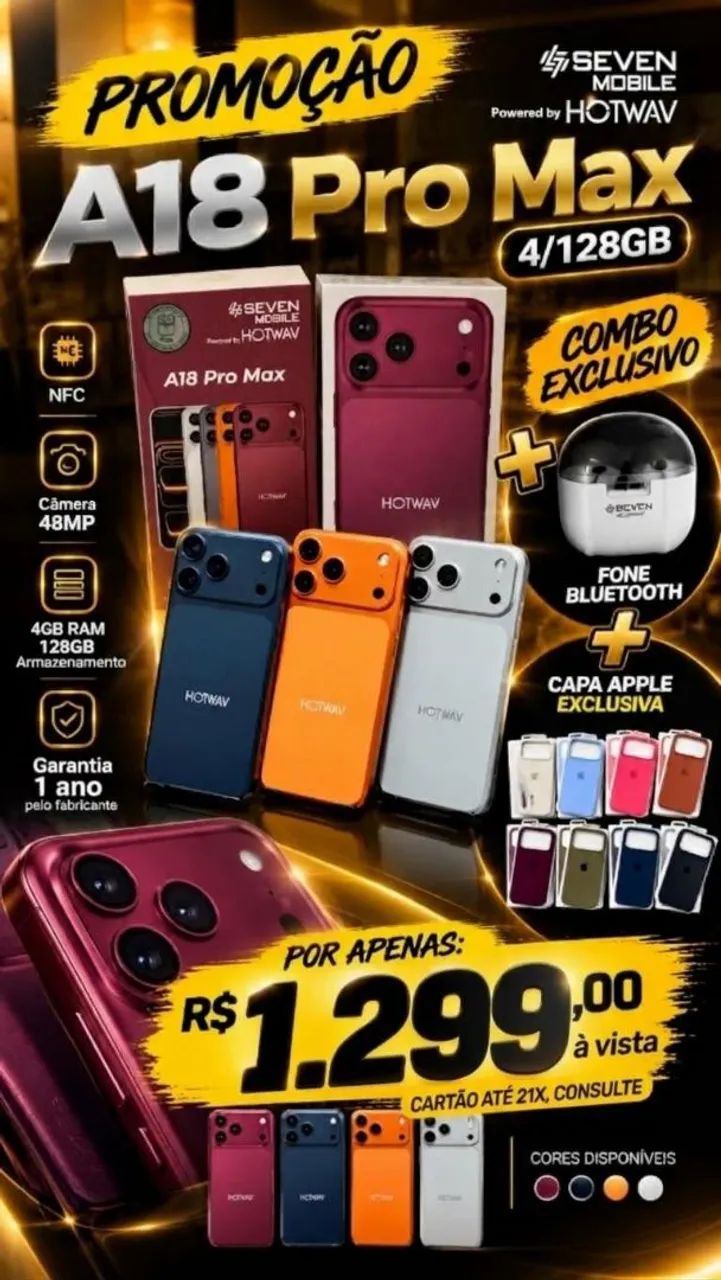 Celular A18 pro Max Novos lacrados e garantia  - Foto 2