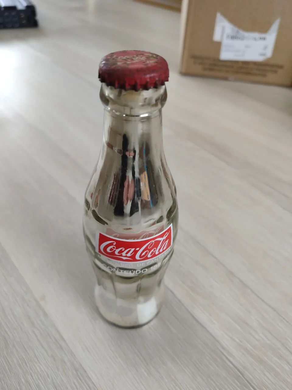 Garrafa Coca-Cola cromada de vidro - Foto 3