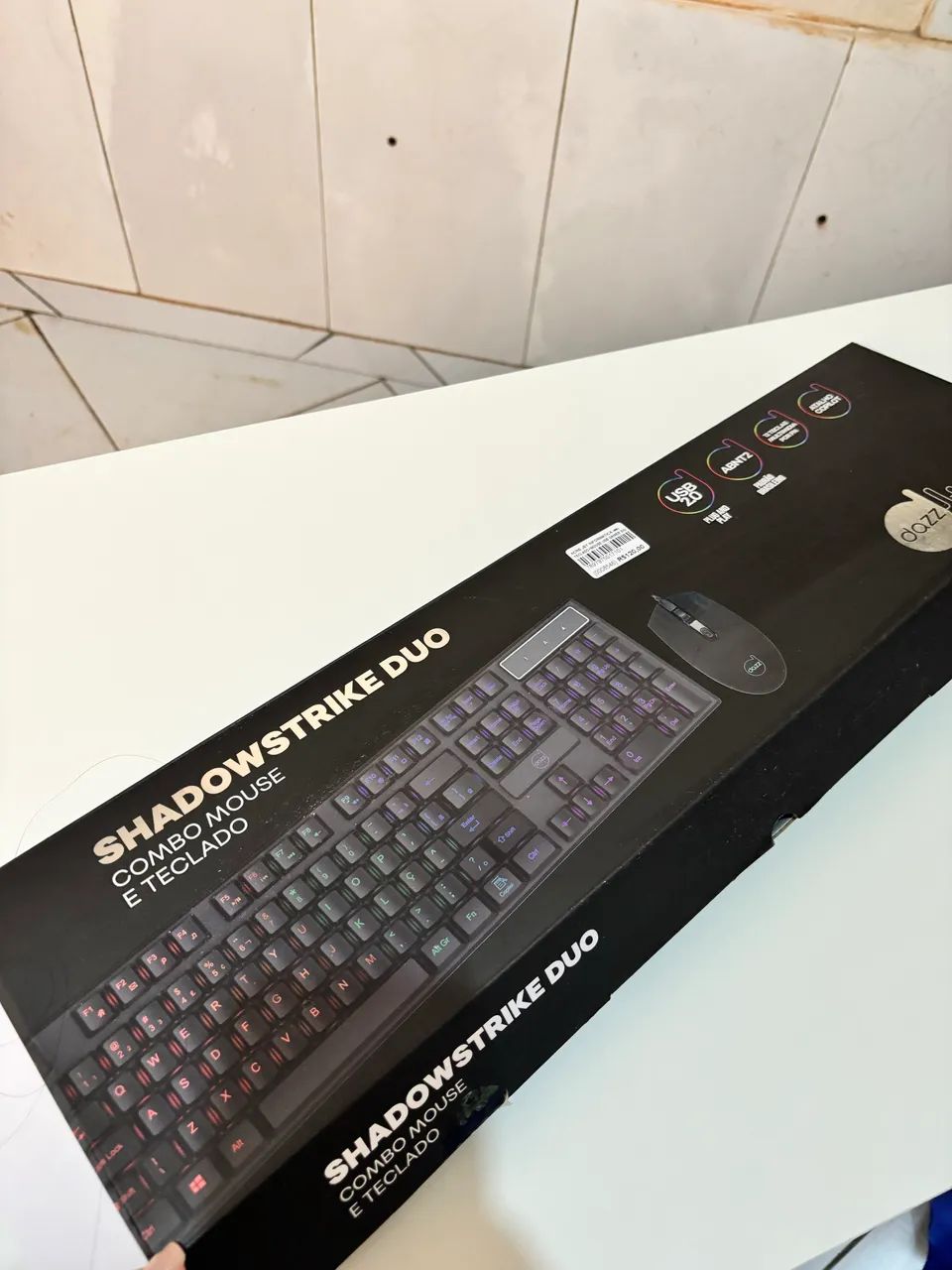 Teclado e Mouse Gamer (com led arco íris)