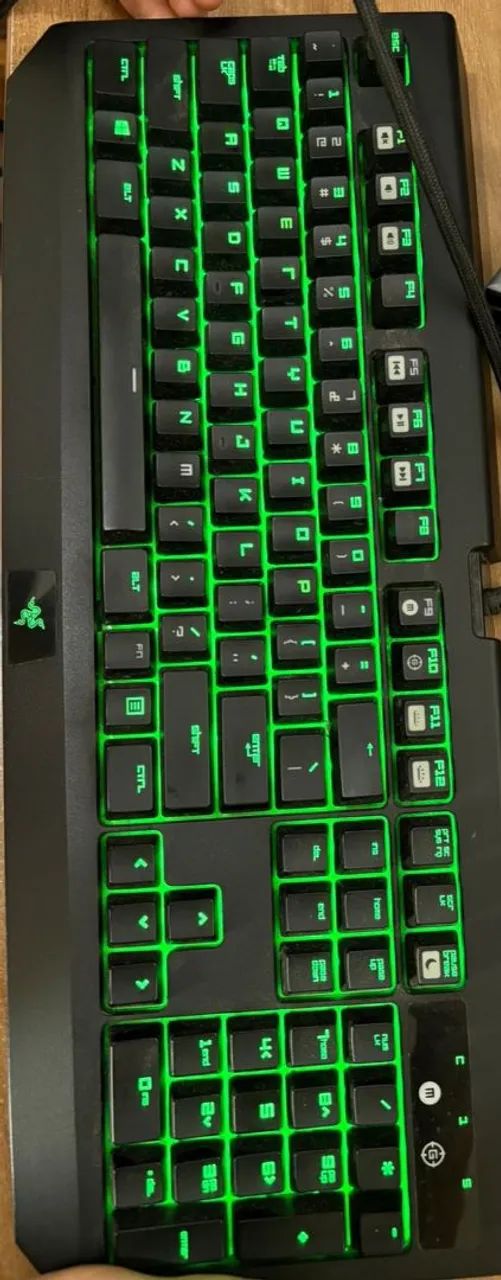 Teclado BlackWidow verde 2014 com defeito - Foto 2