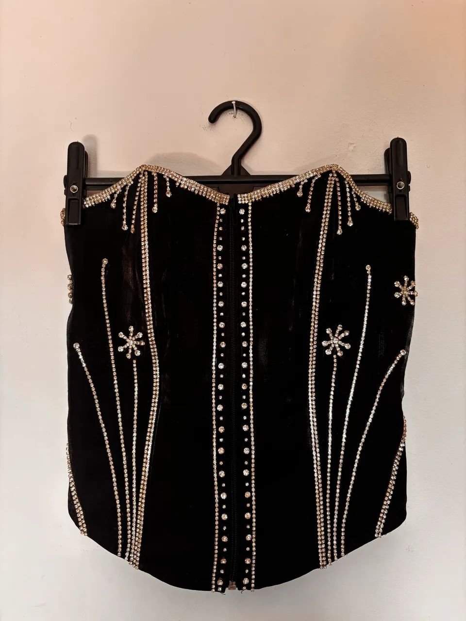 Blusa corset com strass