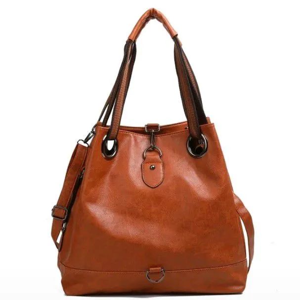 Bolsa ombro, grande capacidade couro PU prêmio. - Foto 2