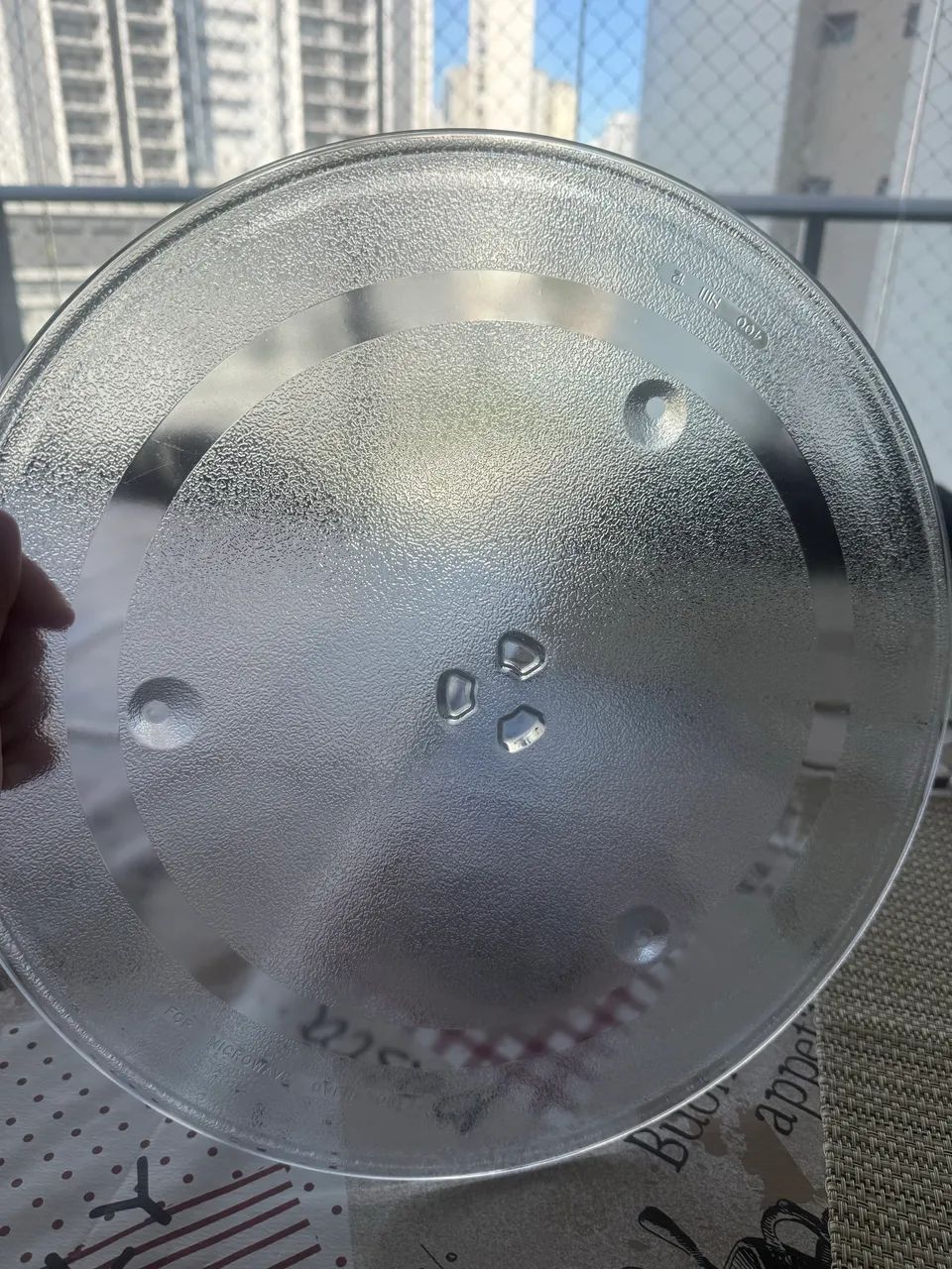 Prato de vidro de microondas 