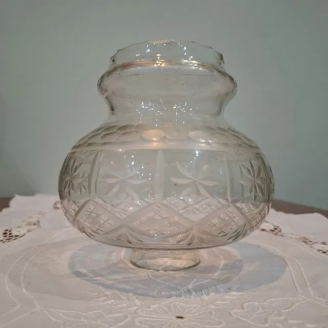 Cúpula de abajur de vidro entalhado - Foto 3