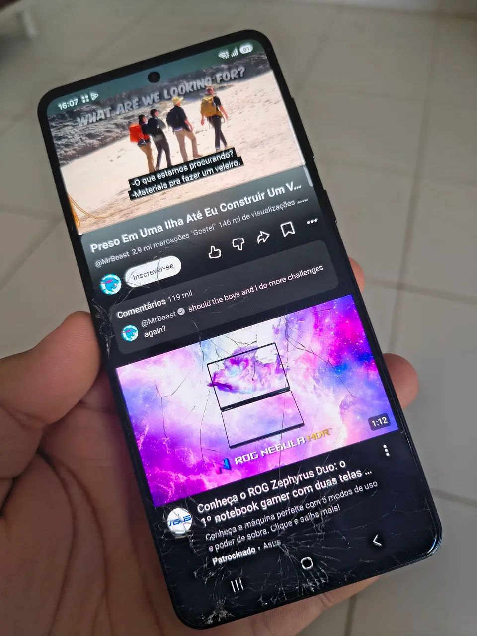 Samsung M55 5G (Tela Quebrada) - Foto 3