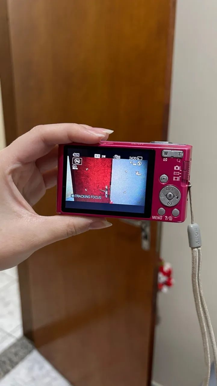 Sony rosa - câmera digital 