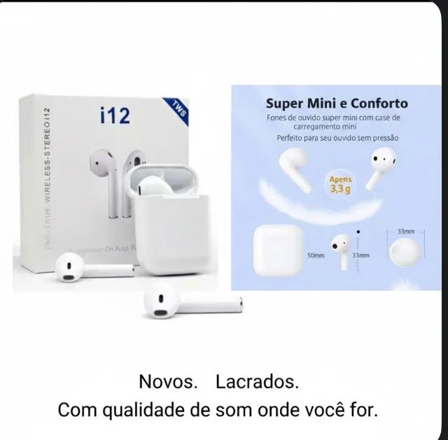 05 Fones de ouvidos novos e lacrados 