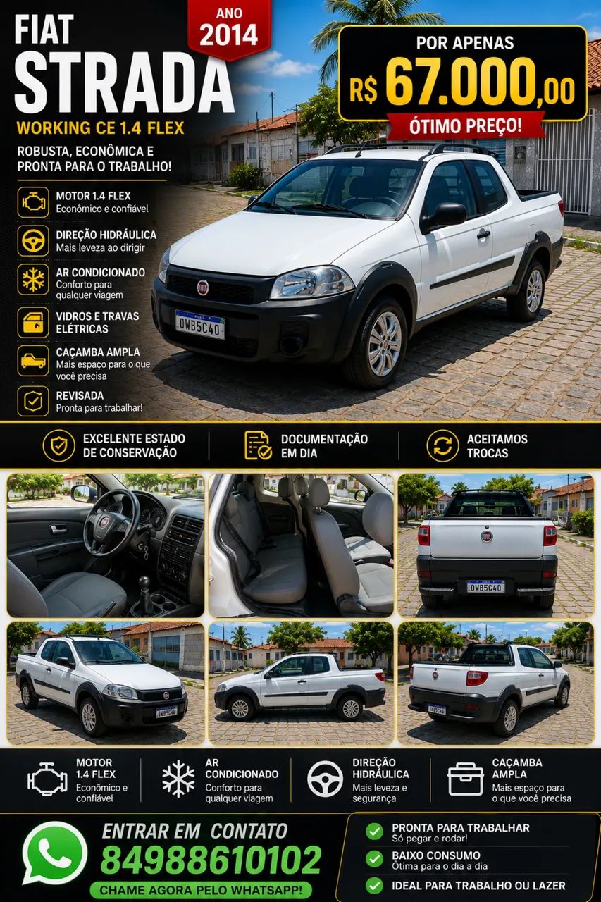 Fiat Strada Working 1.4 MPI Fire Flex 8V CD 2014