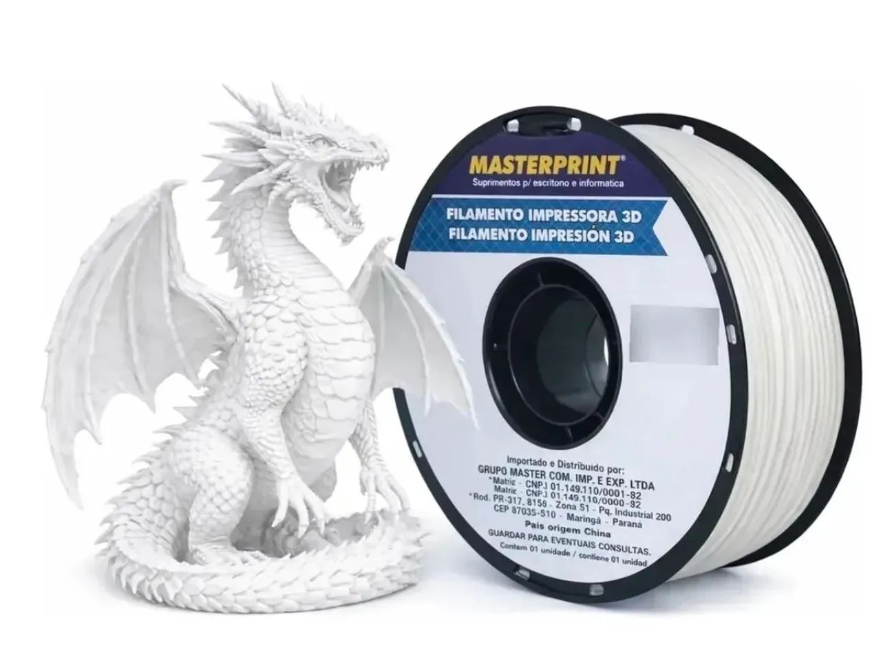 Filamento PLA 1kg cor:branco