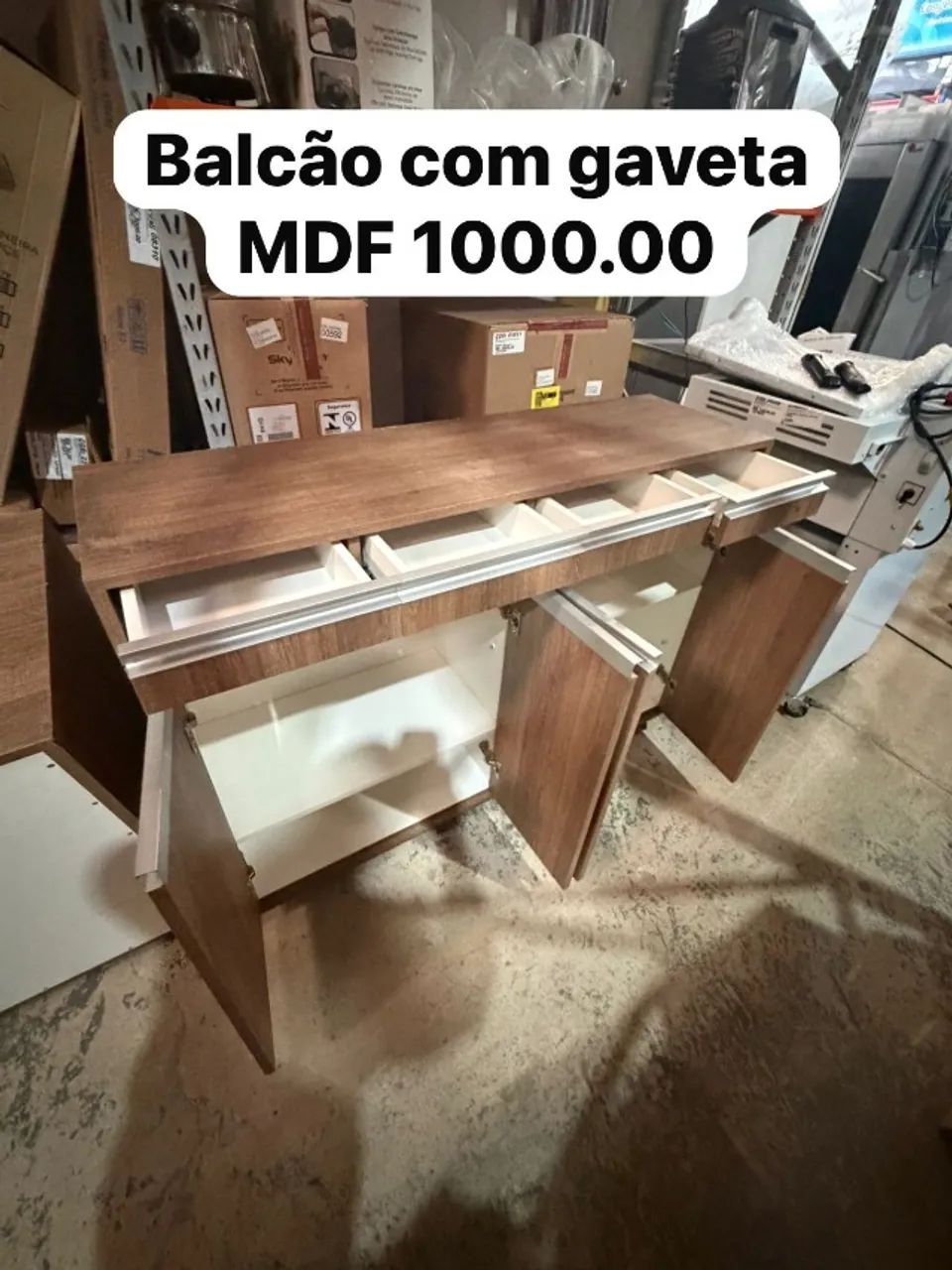 Balcão MDF com Gavetas - JM Gabriel