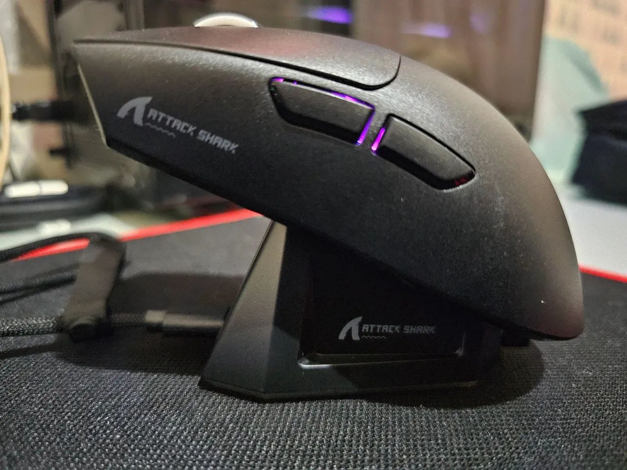 Mouse Attack Shark X11 Pro Preto  - Foto 4