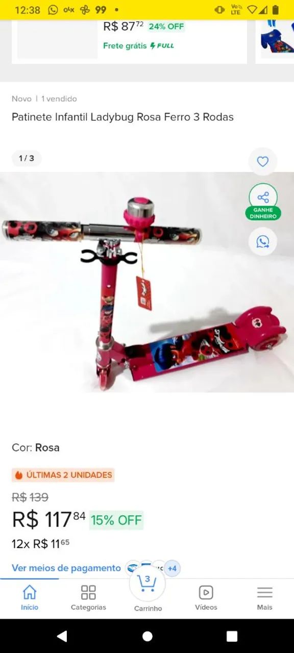 Patinete Ladybug 