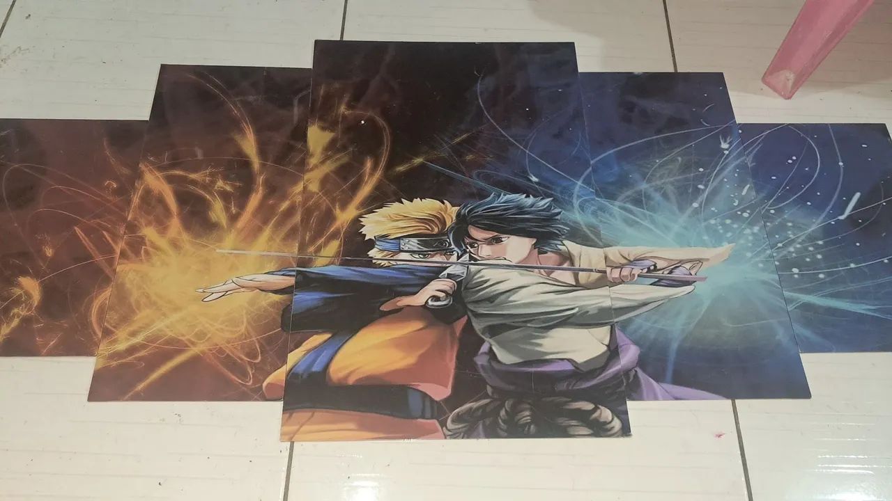Placa Decorativa Naruto e Sasuke - Foto 3