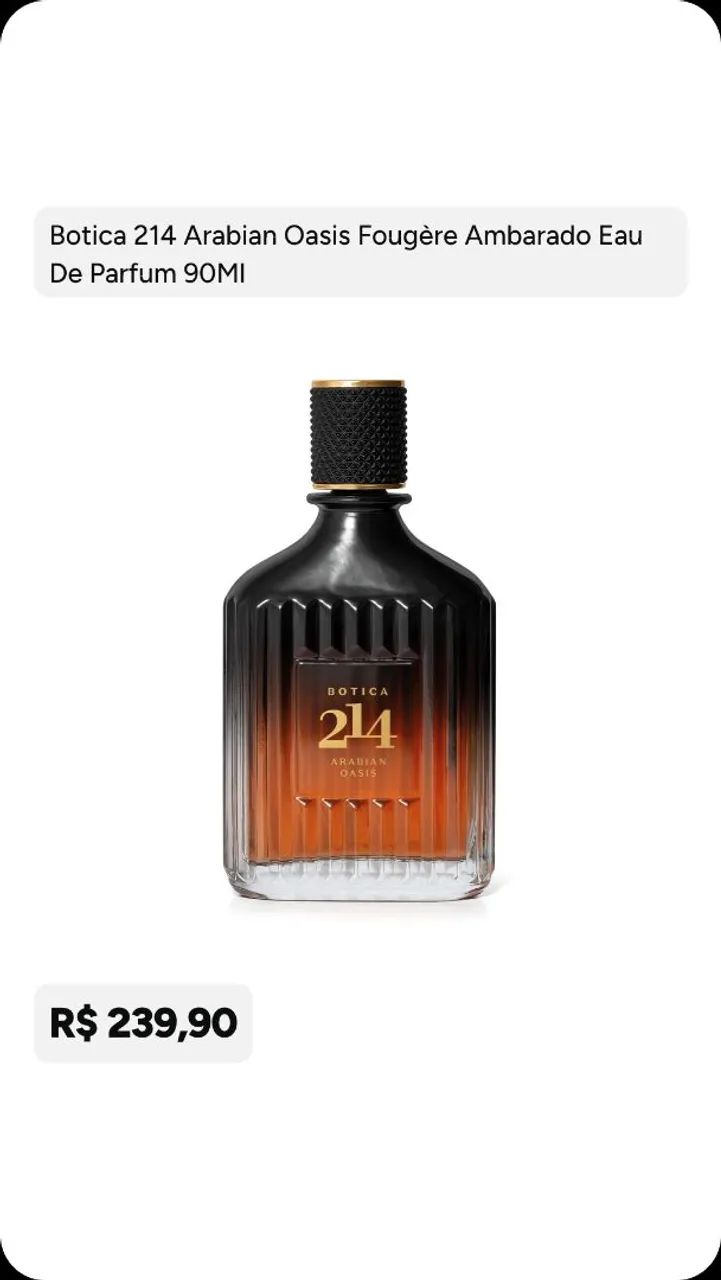 Botica 214 Arabian Oasis Fougere Ambarado Eau de Parfum 