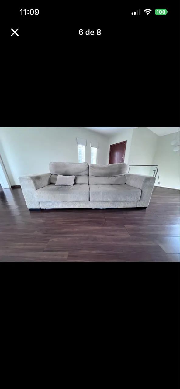 Sofa em tecido bege - Foto 3