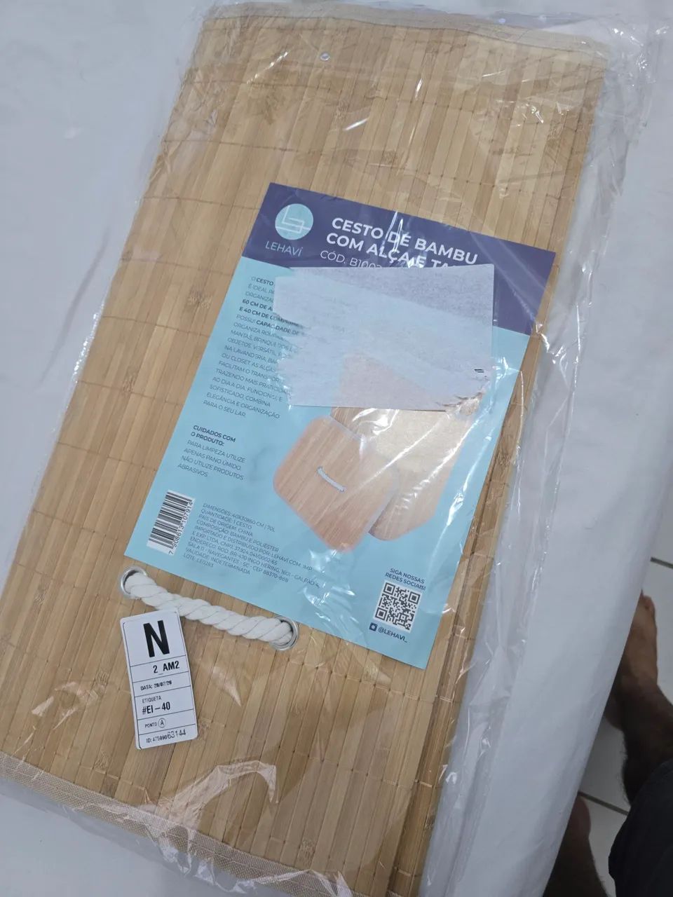 Cesto de bambu 70 litros - Foto 2