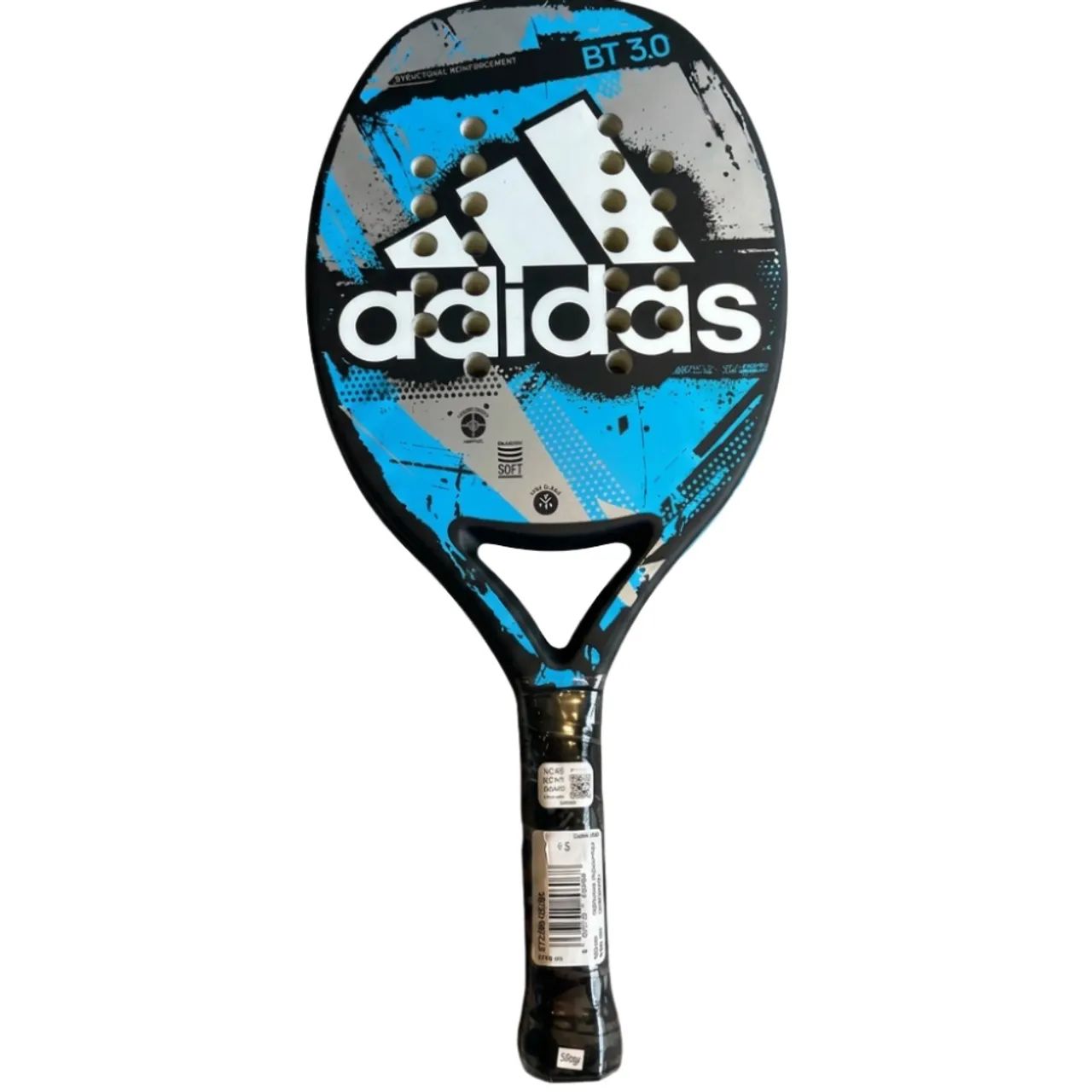 Raquete de Beach Tennis Adidas BT 3.0 Azul e Cinza Nova Original