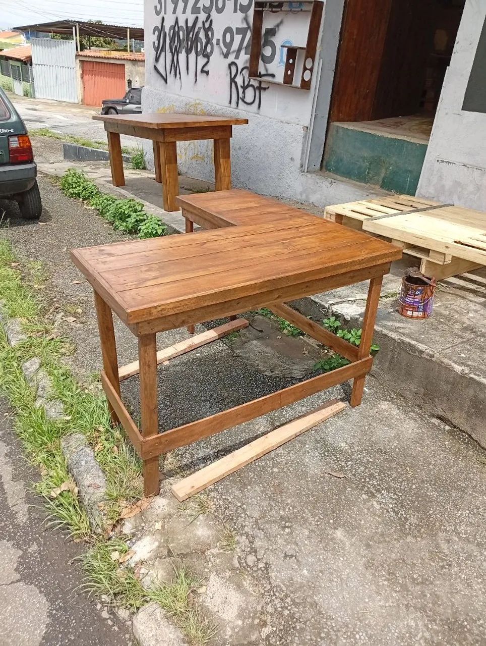 Mesa para escritório de palete - Foto 2