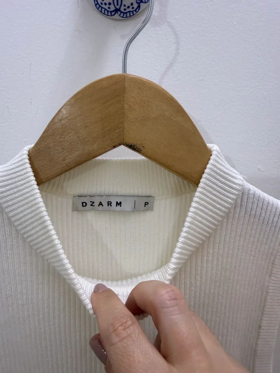blusa em tricô off white  - Foto 4