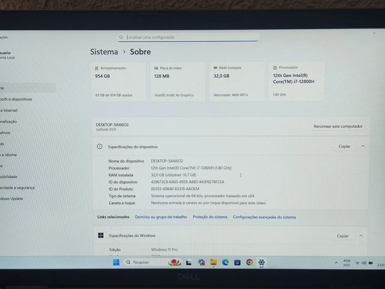 Dell latitude 5531 - i7 12th - 32ram - 1TB ssd - Foto 3