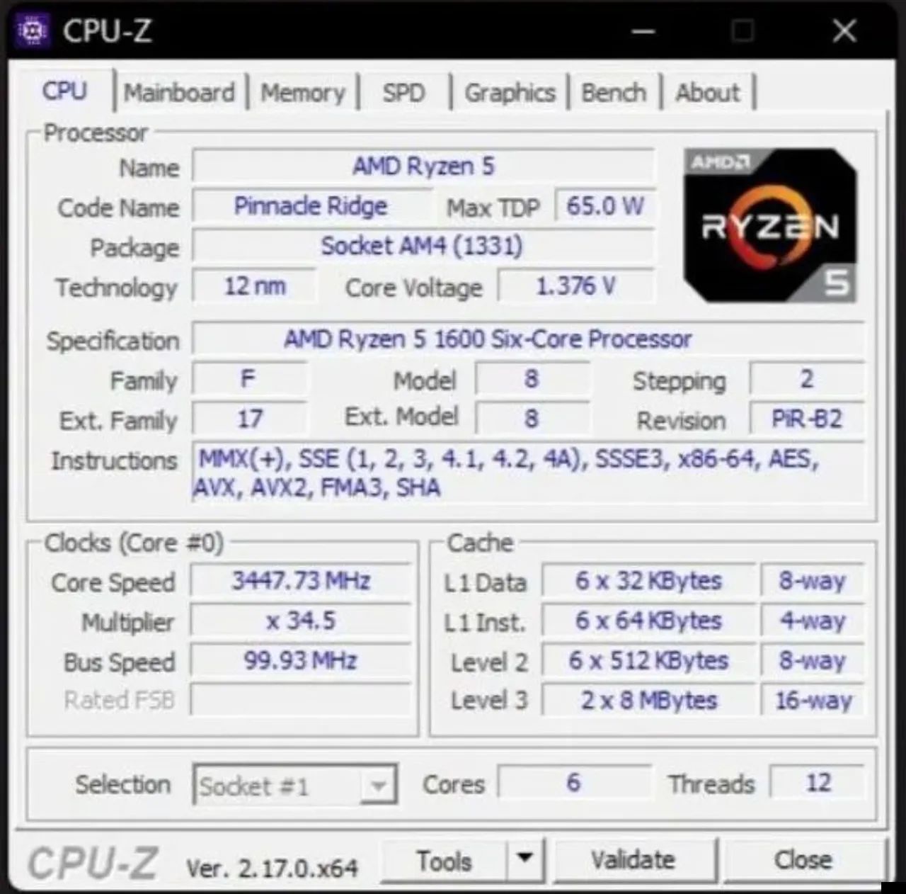 Ryzen 5 1600 - Foto 5