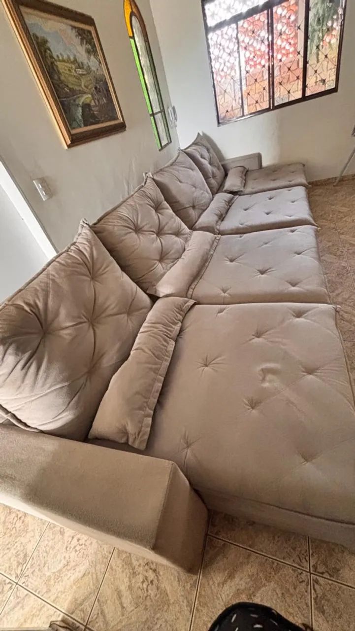 Sofá cama retrátil 4 lugares ENORME - Foto 4