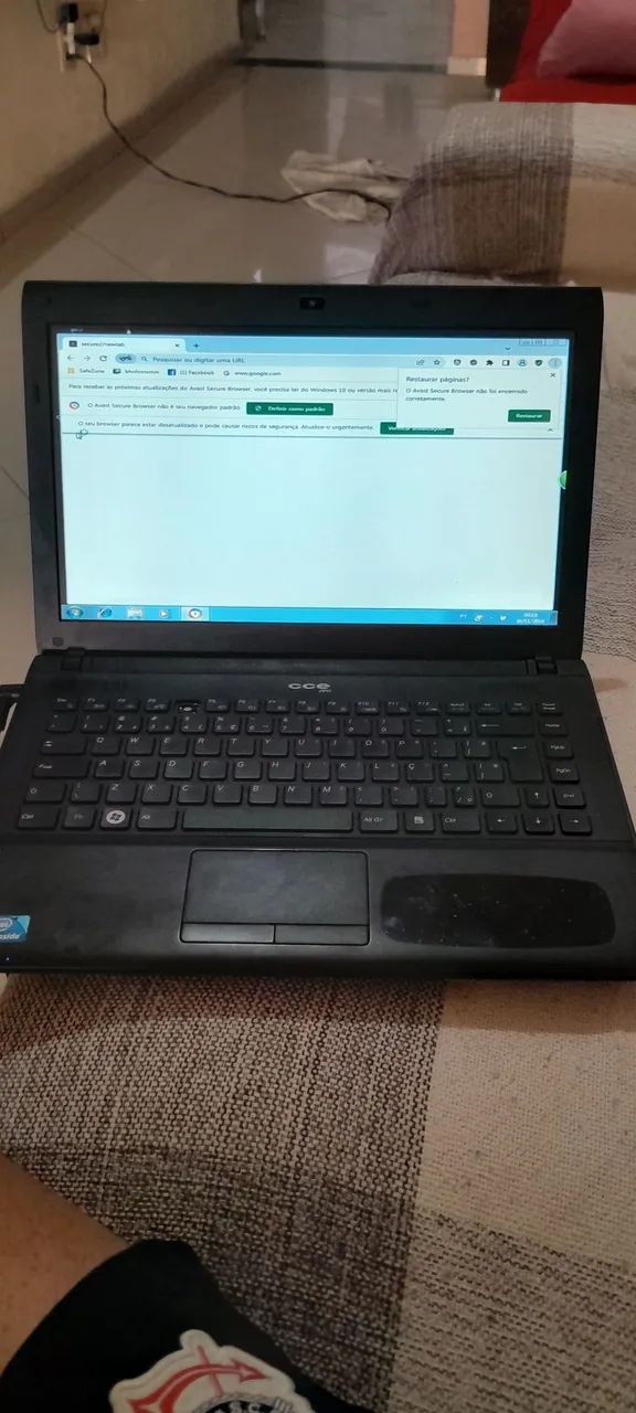 Notebook com defeito 