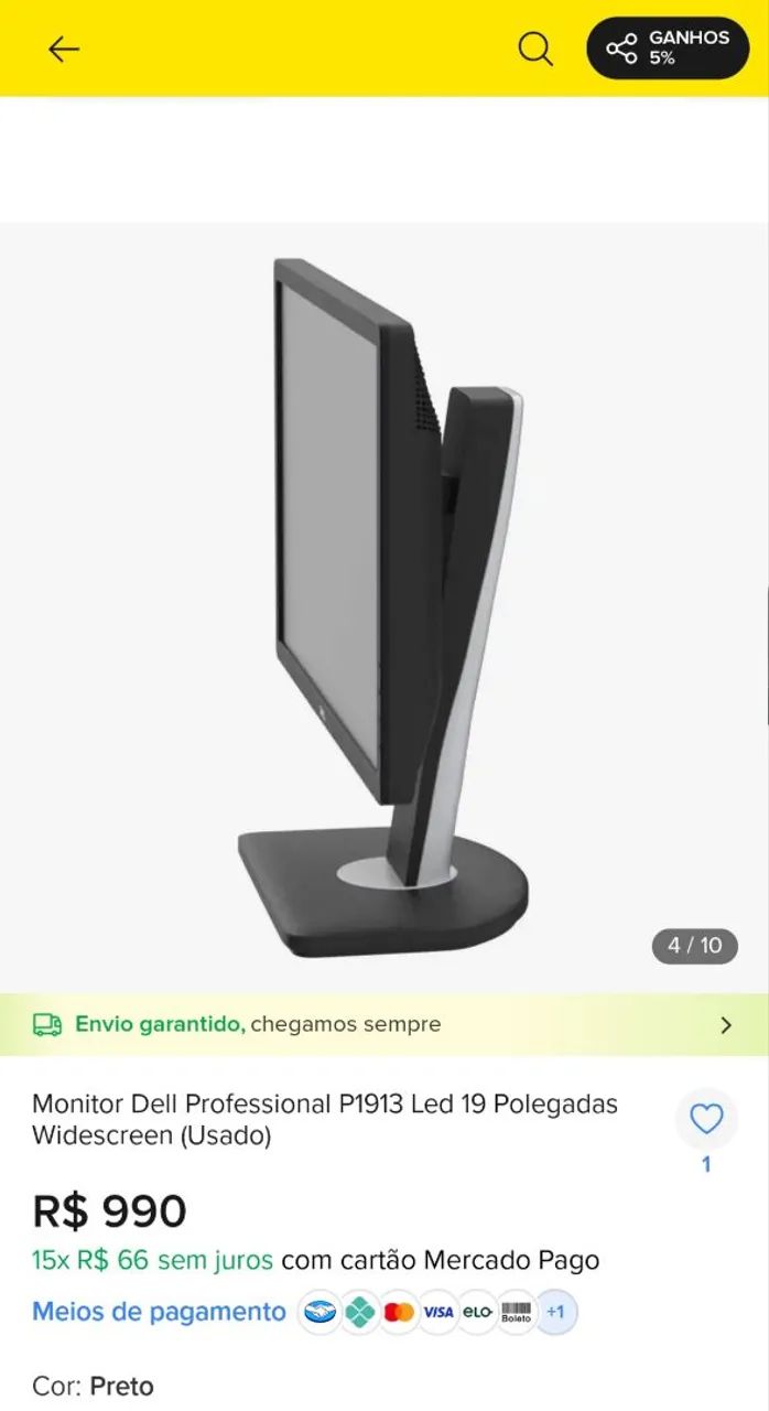 Monitor Dell p1913sb de 19 Polegada - Foto 2