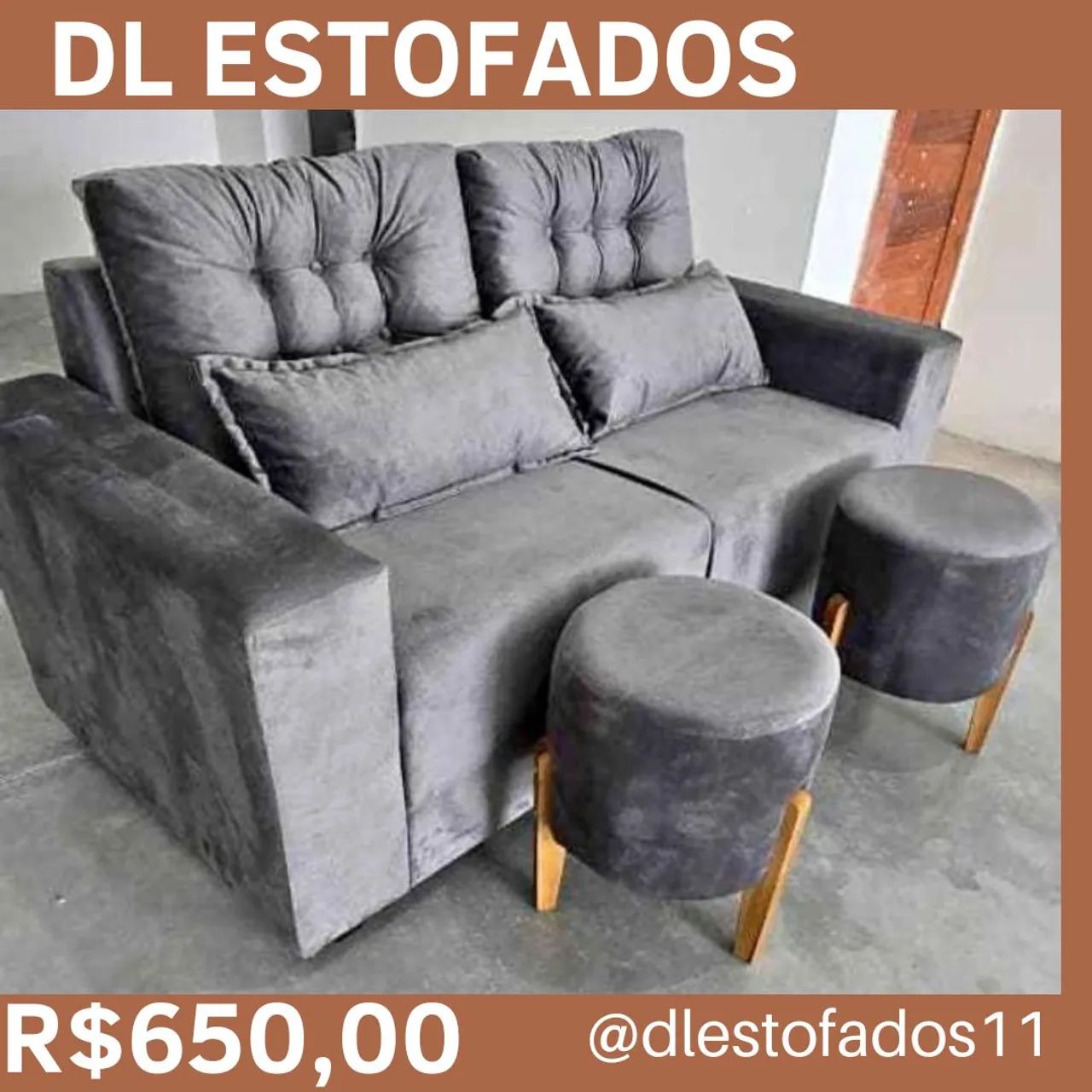Aalindos sofás de diferentes cores com puffs de luxo ? - Foto 5