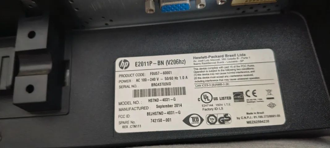 Monitor HP E2011P - BN  20 polegadas - Foto 2