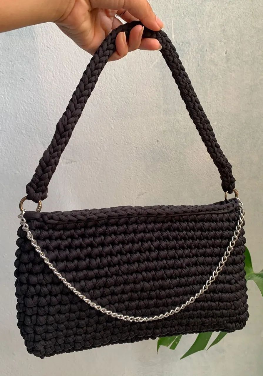 Bolsa de croche de ombro - Foto 3