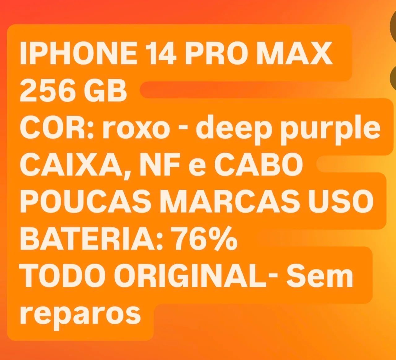 IPHONE 14 PRO MAX 256 GB 