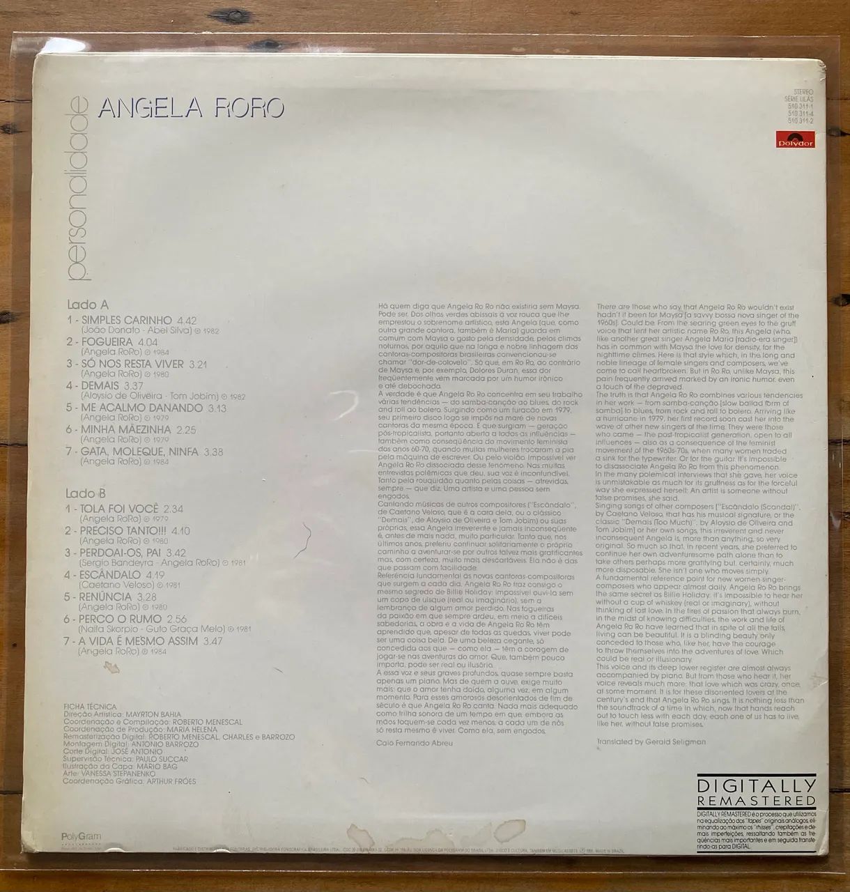 Disco de vinil (LP) Angela Ro Ro - Personalidade - Foto 2
