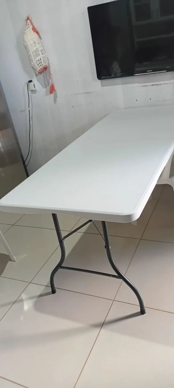 MESA DOBRÁVEL 180 x 70 BRANCA
