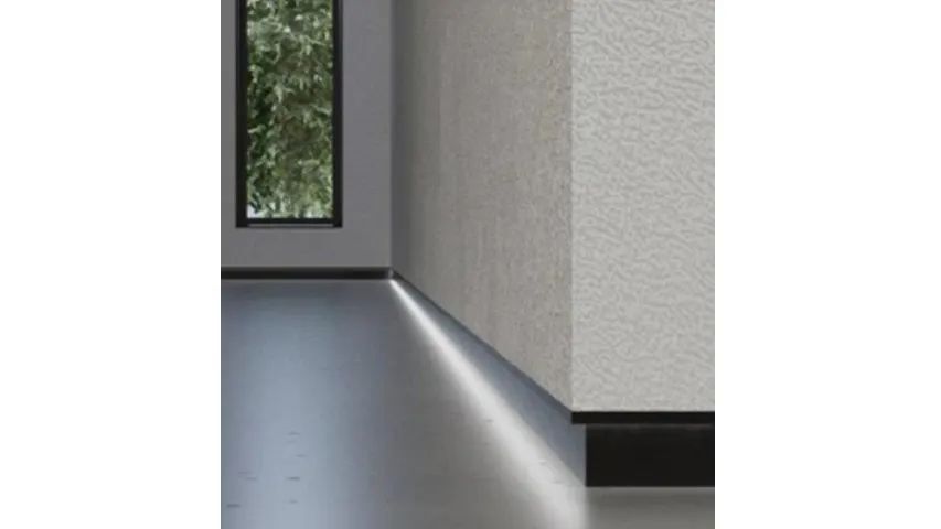 Rodapé Invertido em Alumínio com Aba para LED - 4 barras de 3,00 m e 1 barra de 2,60m - Foto 2