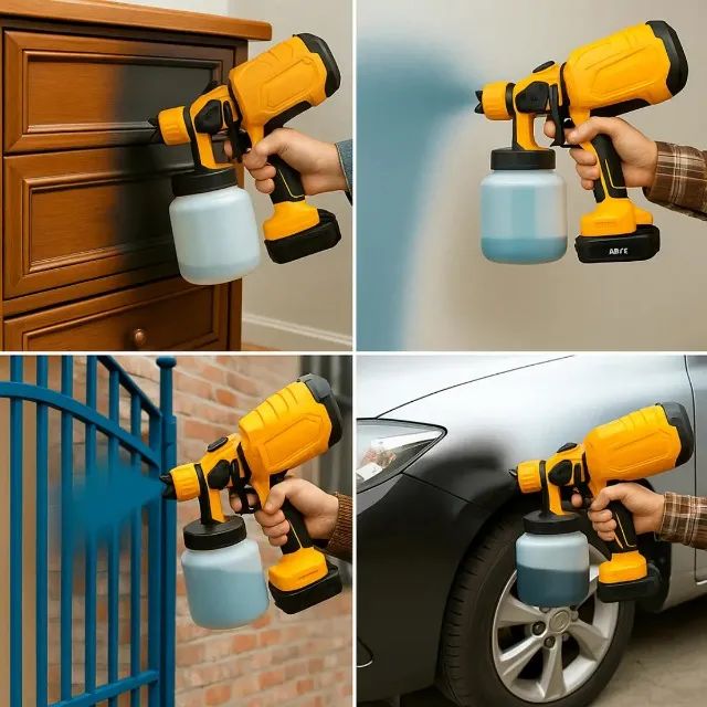 Pistola de Pintura Pulverizadora 21V 1300mAh (Kit com 2 Baterias) - Foto 4