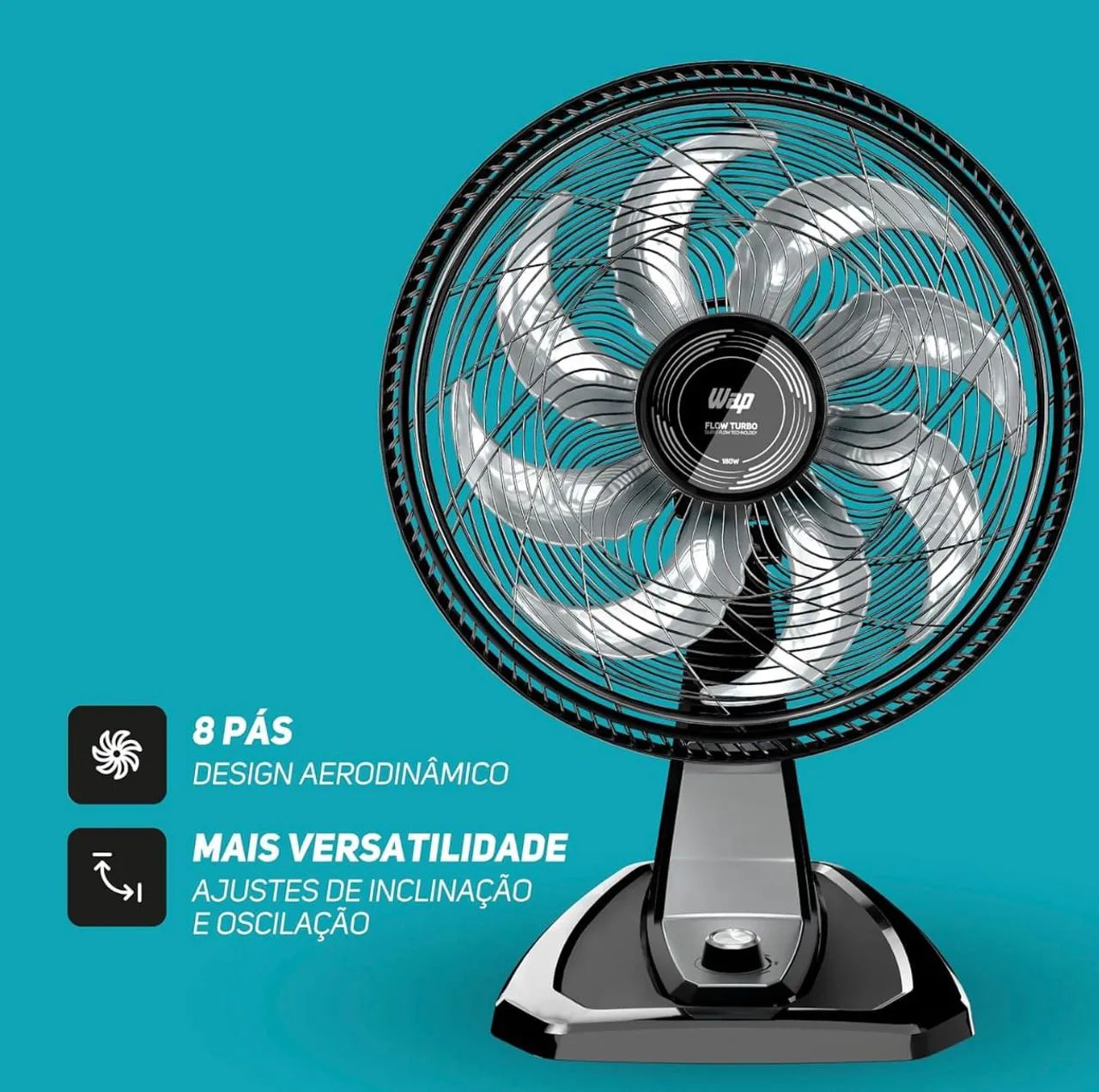 ventilador WAP Flow Turbo Com 8 pás e 3 velocidade 