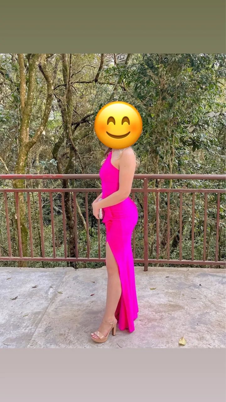 Vestido longo pink