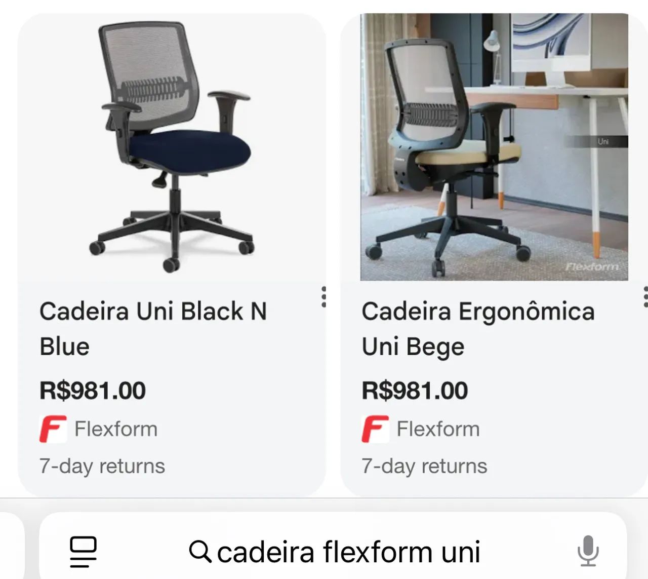 Cadeira FLEXFORM UNi Preta - Foto 3