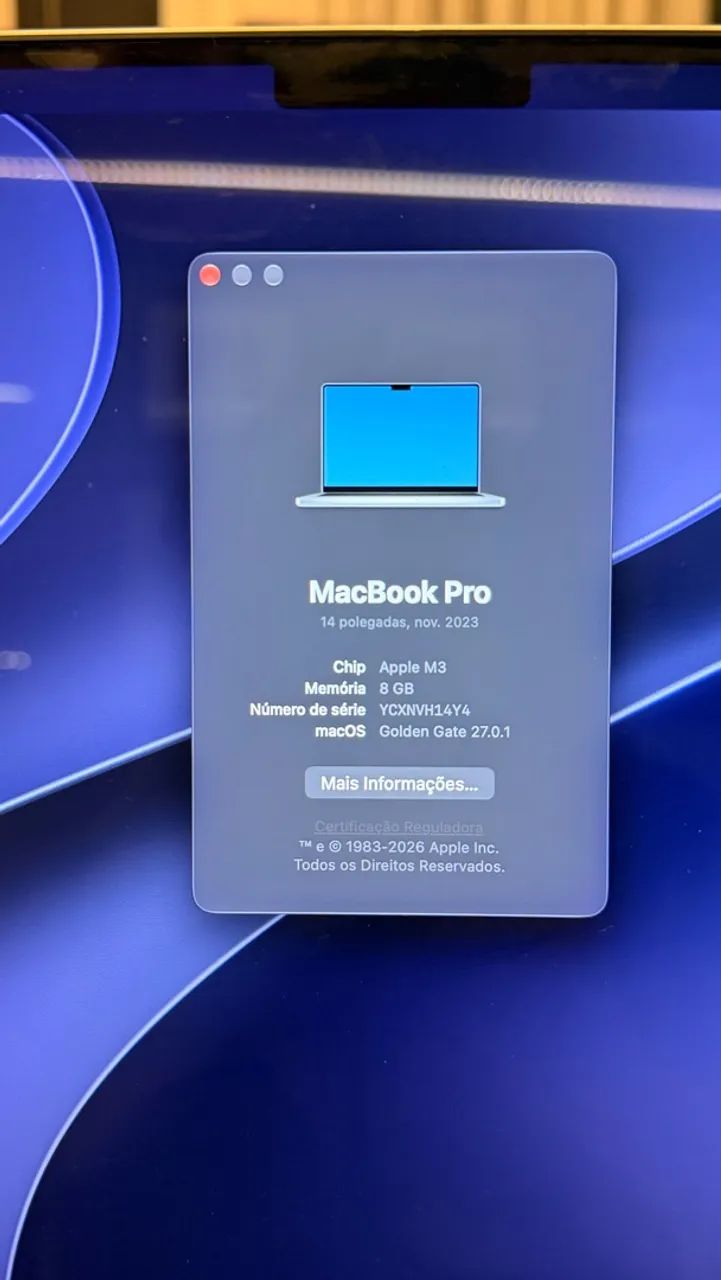 MacBook Pro m3 14 polegadas 8GB memória, cor cinza  - Foto 4
