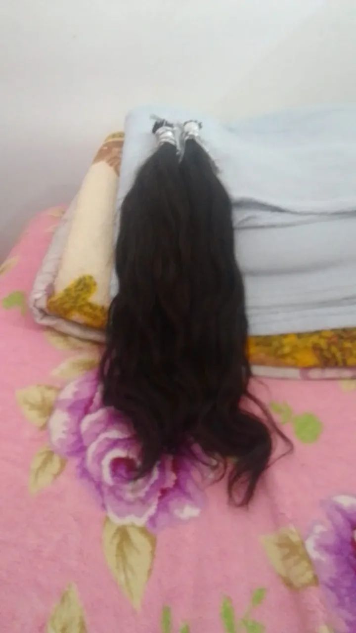 cabelo humano 65 centímetros 