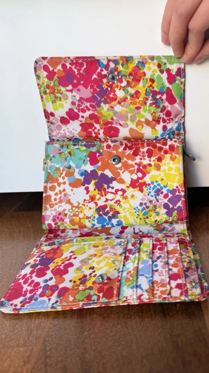 Carteira Kipling Original Estampada Colorida - Foto 2
