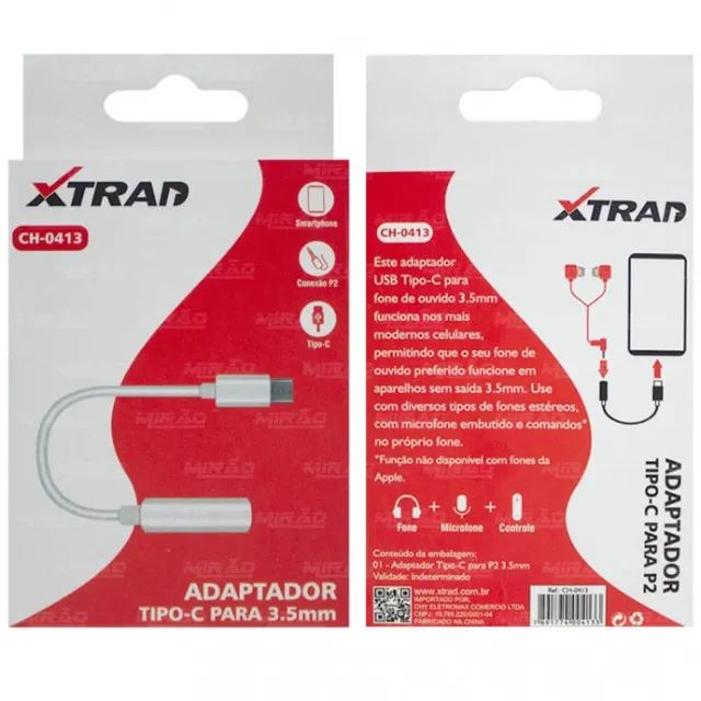 Adaptador P2 p/Tipo-C (Opção sem Dac e Com Dac) - Foto 2
