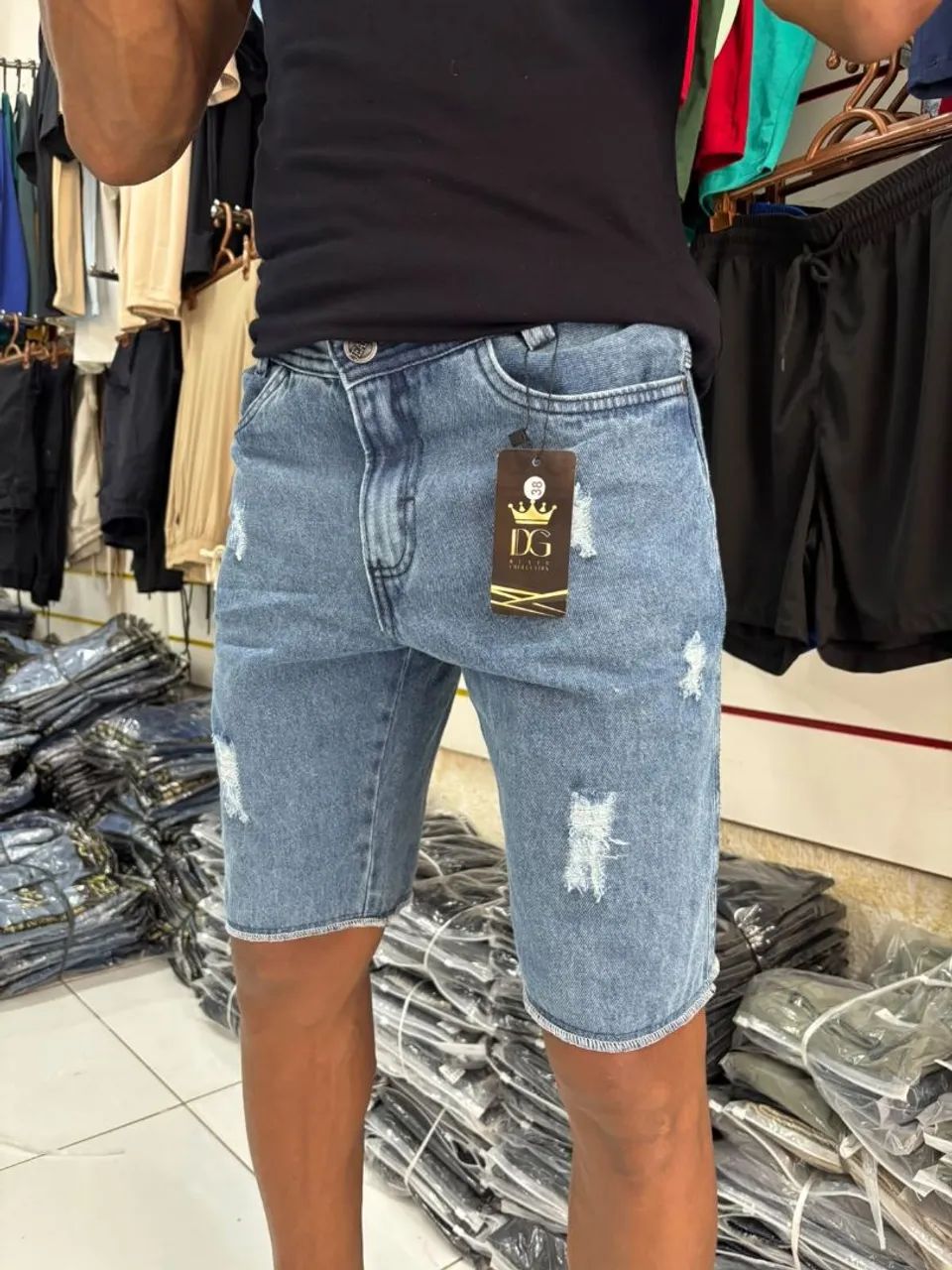 Bermudas jeans casuais  - Foto 5