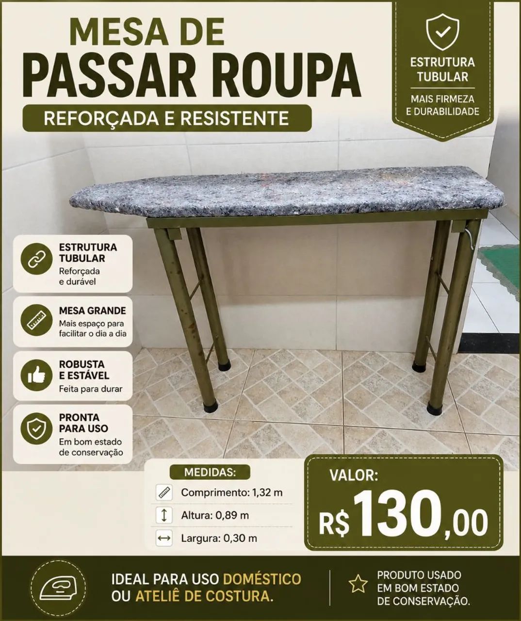 Mesa de passar roupa